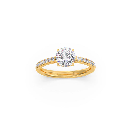 Four Prong Round Cut Engagement Ring 6.60mm