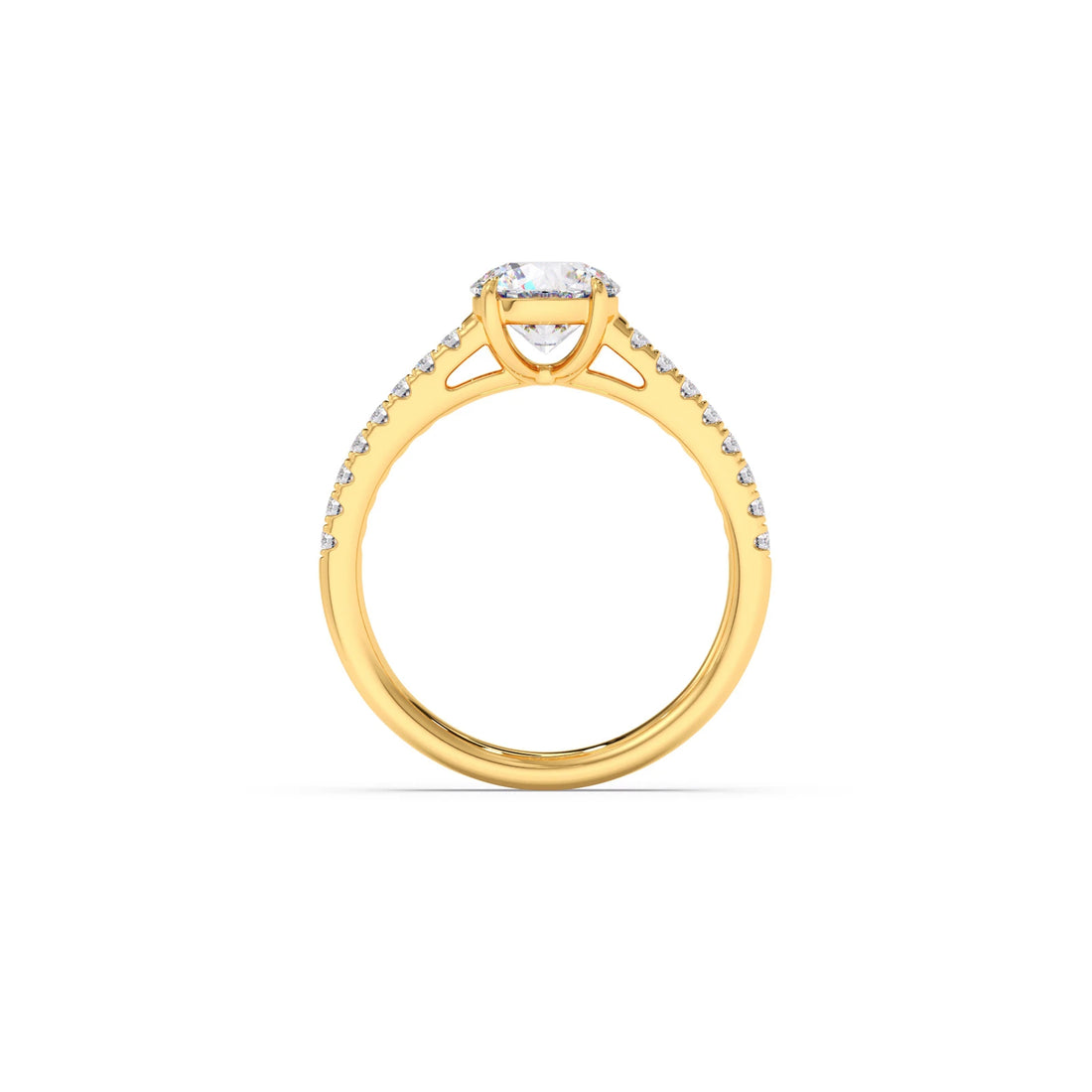 Four Prong Round Cut Engagement Ring 6.60mm