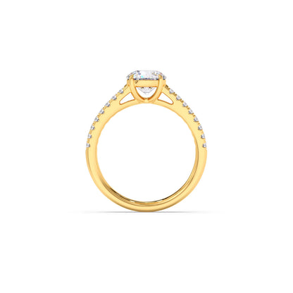 Four Prong Round Cut Engagement Ring 6.60mm