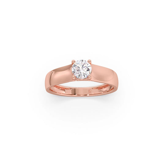 Four Prong Men's Solitaire engagement Band 6.20mm