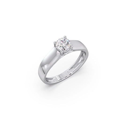 Four Prong Men's Solitaire engagement Band 6.20mm