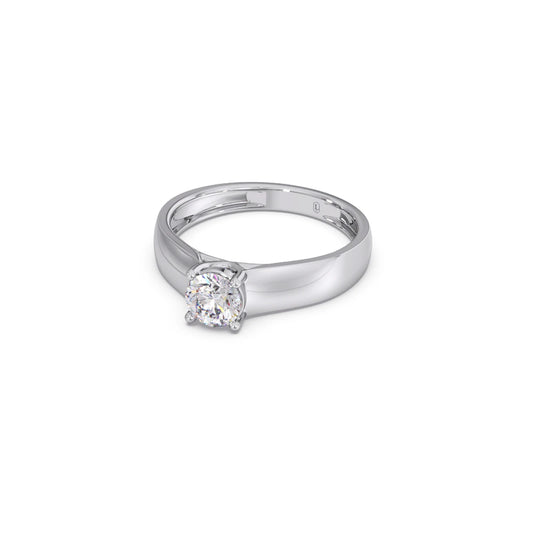 Four Prong Men's Solitaire engagement Band 6.20mm