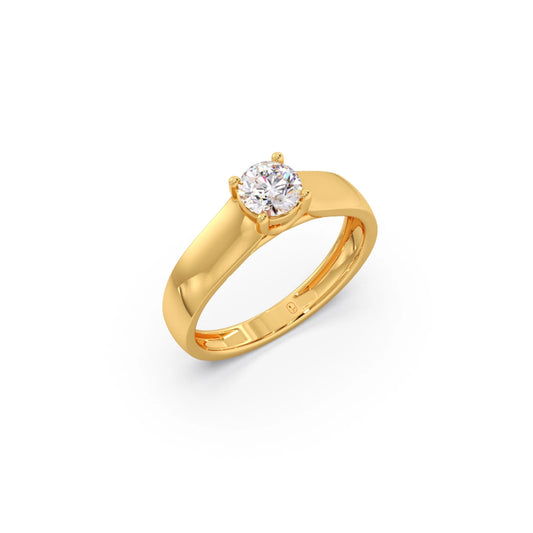 Four Prong Men's Solitaire engagement Band 6.20mm