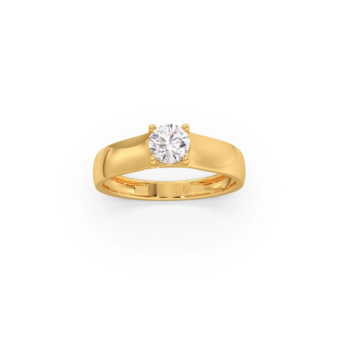 Four Prong Men's Solitaire engagement Band 6.20mm