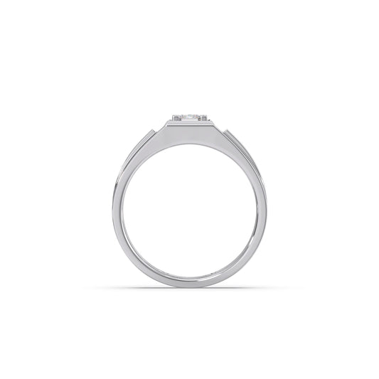 0.37 Carat Princess Diamond Men's Classic Ring