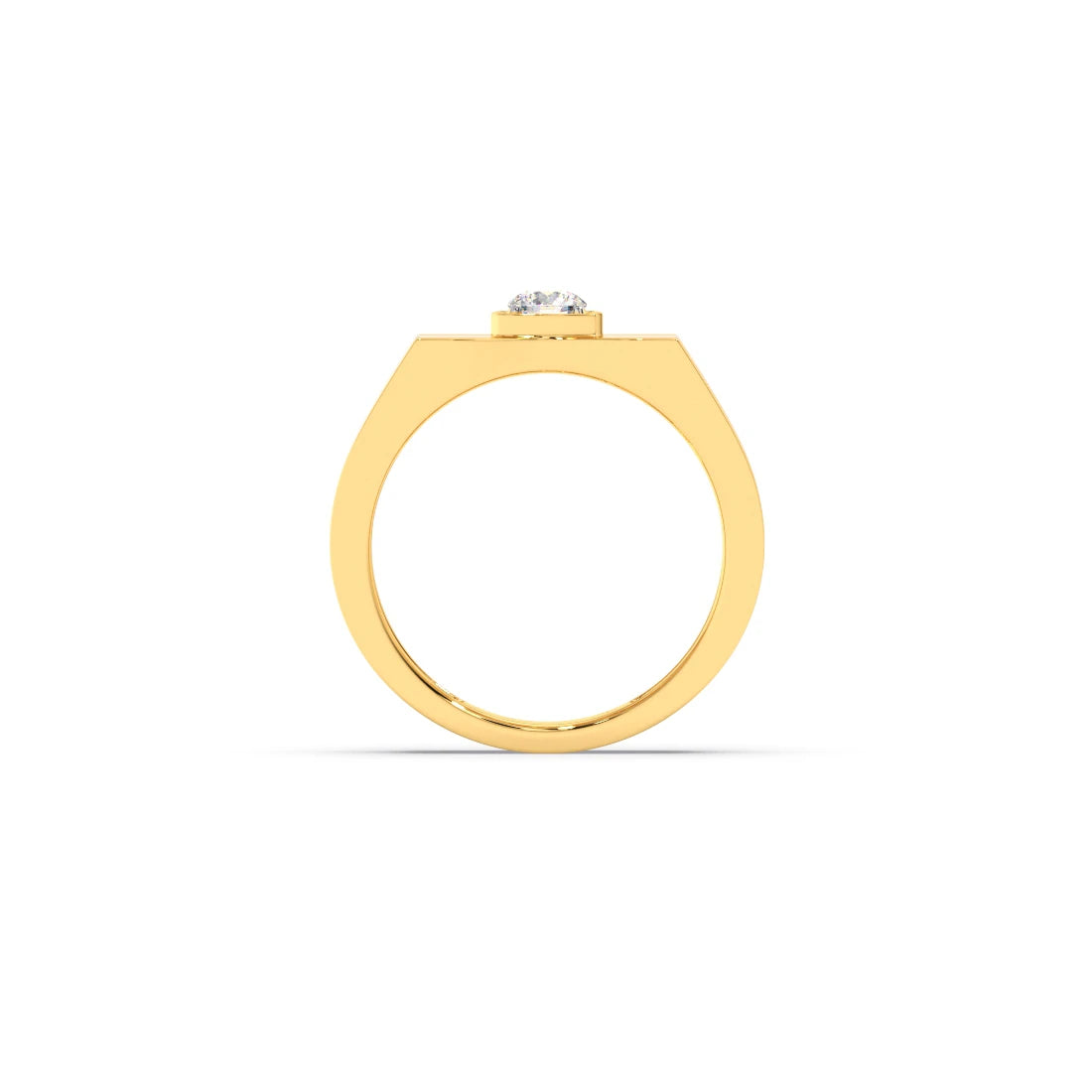 0.30 Carat Segmented Diamond Men's Classic Dual Tone Ring