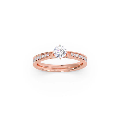 Round Diamond Pave Band Ring 5.00mm