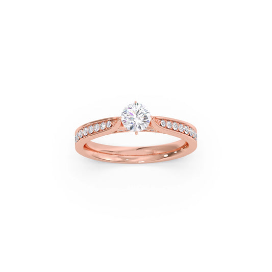 Round Diamond Pave Band Ring 5.00mm