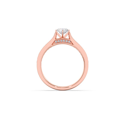 Round Diamond Pave Band Ring 5.00mm