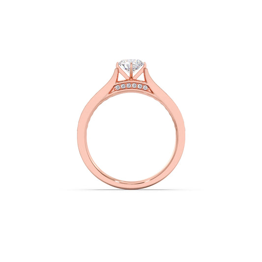 Round Diamond Pave Band Ring 5.00mm