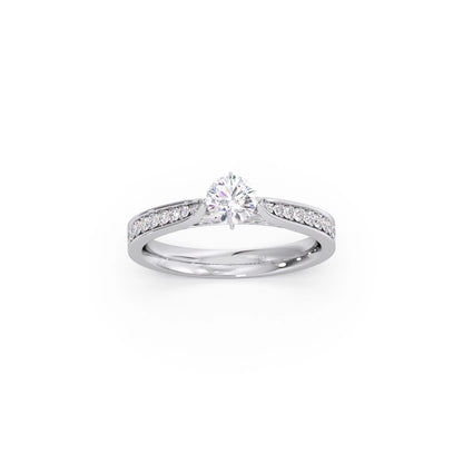 Round Diamond Pave Band Ring 5.00mm