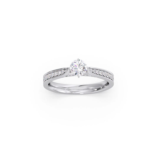 Round Diamond Pave Band Ring 5.00mm
