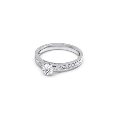 Round Diamond Pave Band Ring 5.00mm