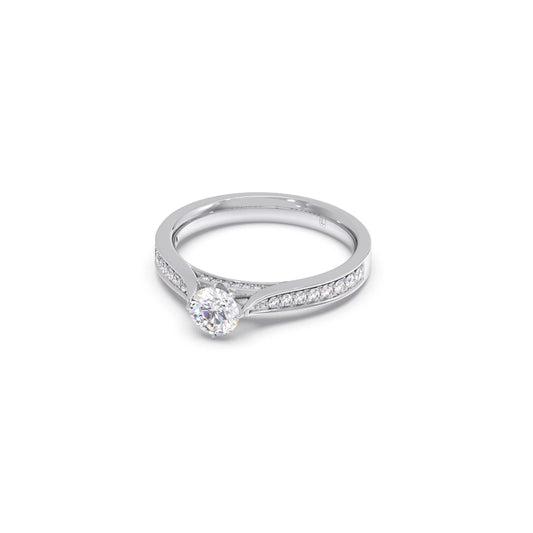 Round Diamond Pave Band Ring 5.00mm