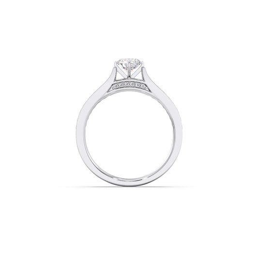 Round Diamond Pave Band Ring 5.00mm