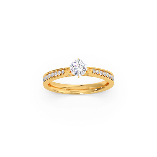 Round Diamond Pave Band Ring 5.00mm