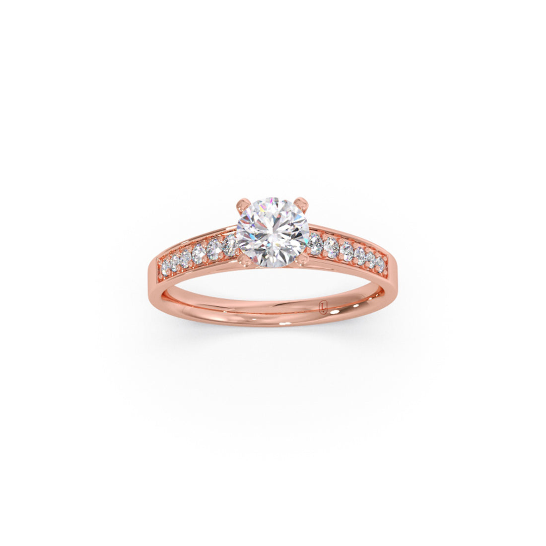 Round Diamond Pave Band Ring 5.70mm