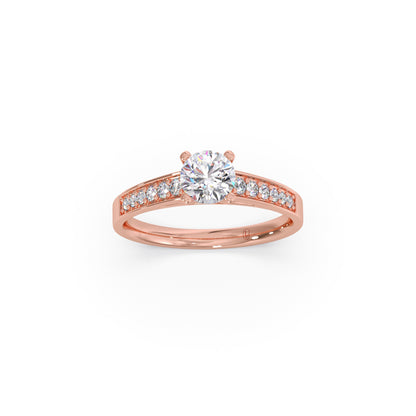 Round Diamond Pave Band Ring 5.70mm