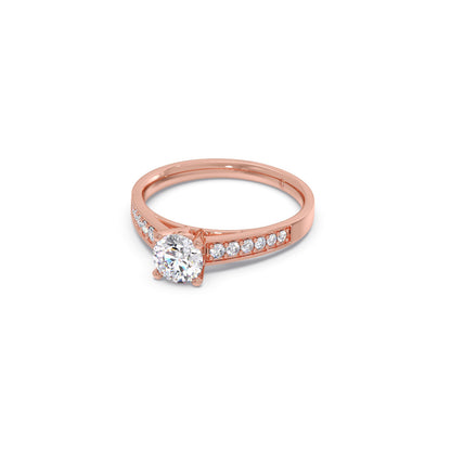 Round Diamond Pave Band Ring 5.70mm