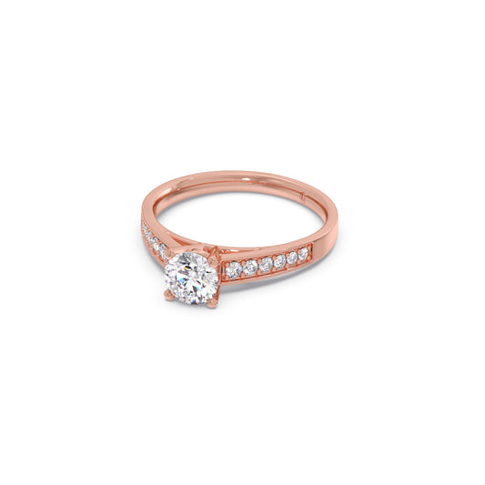 Round Diamond Pave Band Ring 5.70mm