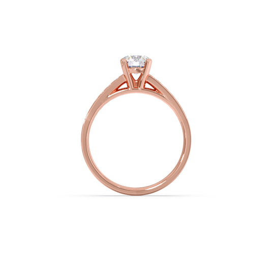 Round Diamond Pave Band Ring 5.70mm