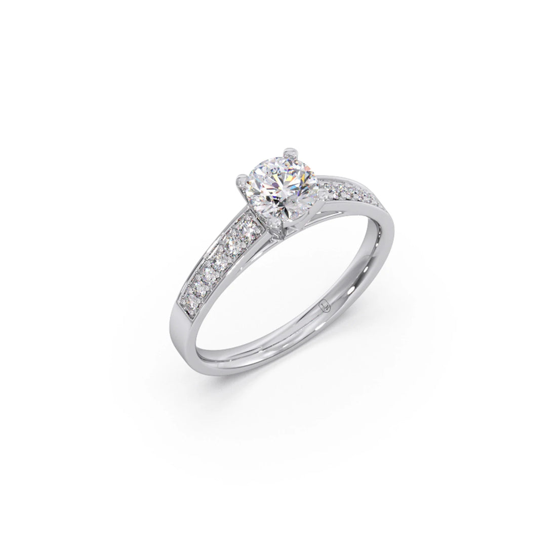 Round Diamond Pave Band Ring 5.70mm