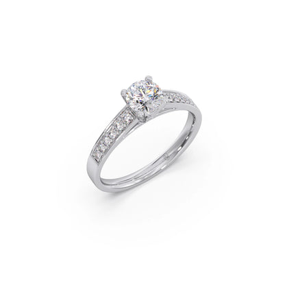 Round Diamond Pave Band Ring 5.70mm