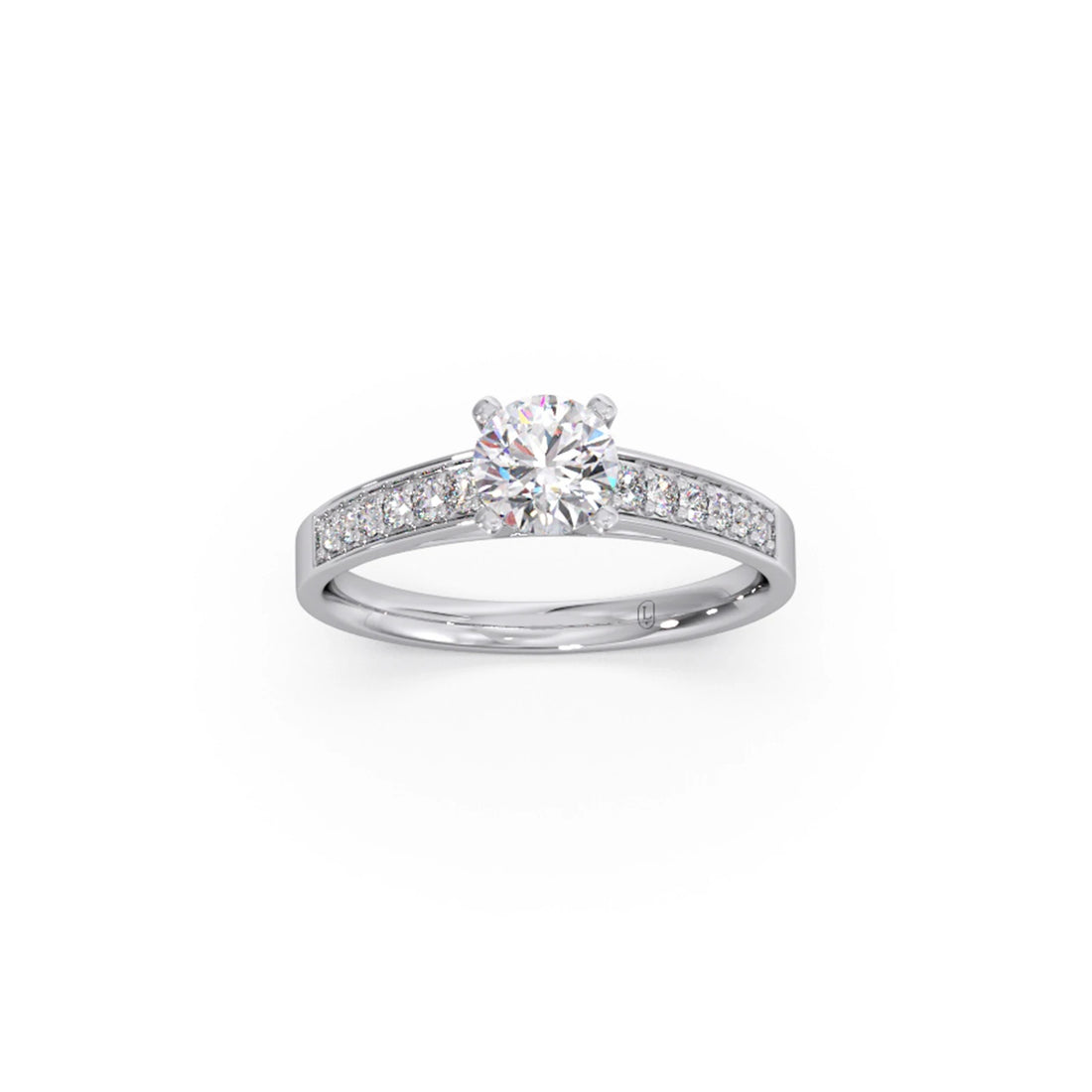 Round Diamond Pave Band Ring 5.70mm