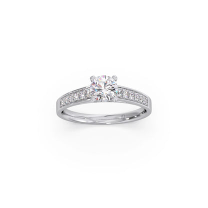 Round Diamond Pave Band Ring 5.70mm