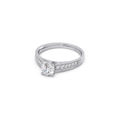 Round Diamond Pave Band Ring 5.70mm