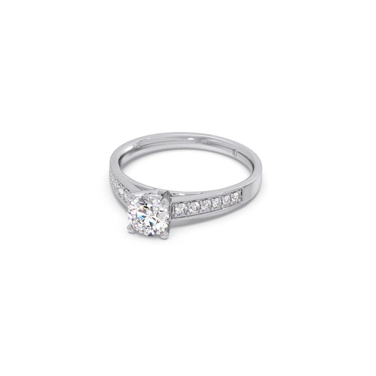 Round Diamond Pave Band Ring 5.70mm