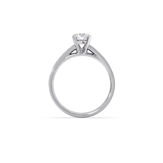 Round Diamond Pave Band Ring 5.70mm