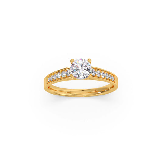 Round Diamond Pave Band Ring 5.70mm