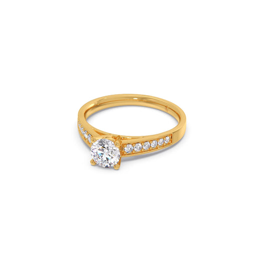 Round Diamond Pave Band Ring 5.70mm