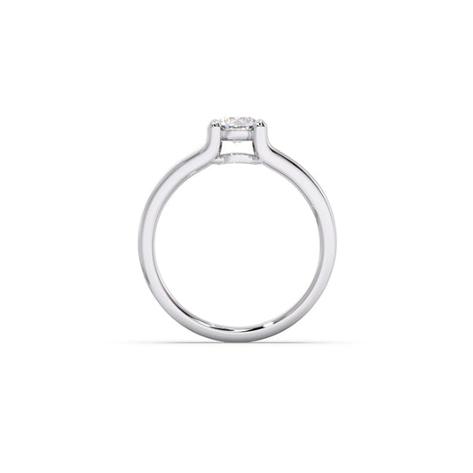 0.32 Carat Round Diamond Two-Tone Gold Ring