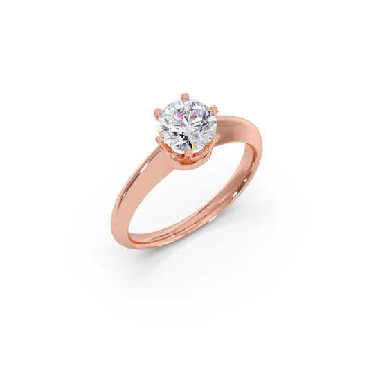 Six Prong Solitaire Engagement Ring 6.80mm