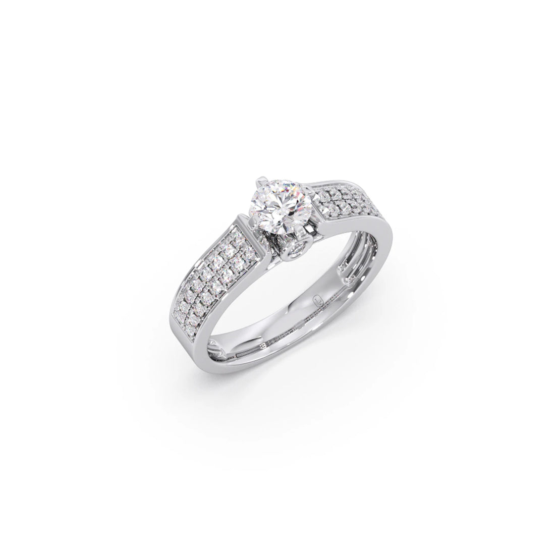 Round Diamond Accent Ring