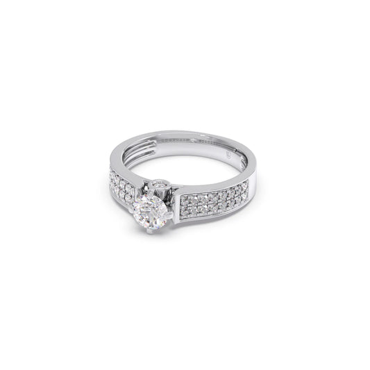 Round Diamond Accent Ring