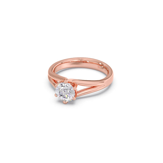 Split Shank Diamond Solitaire Ring