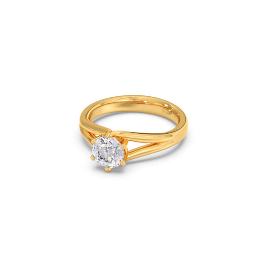 Split Shank Diamond Solitaire Ring