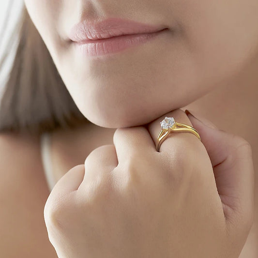 Split Shank Diamond Solitaire Ring