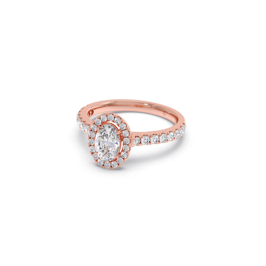 Oval Halo Diamond Engagement Ring