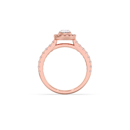 Oval Halo Diamond Engagement Ring