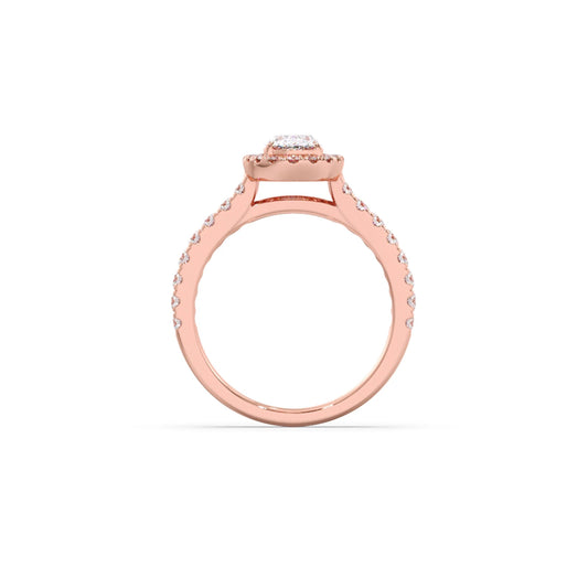 Oval Halo Diamond Engagement Ring