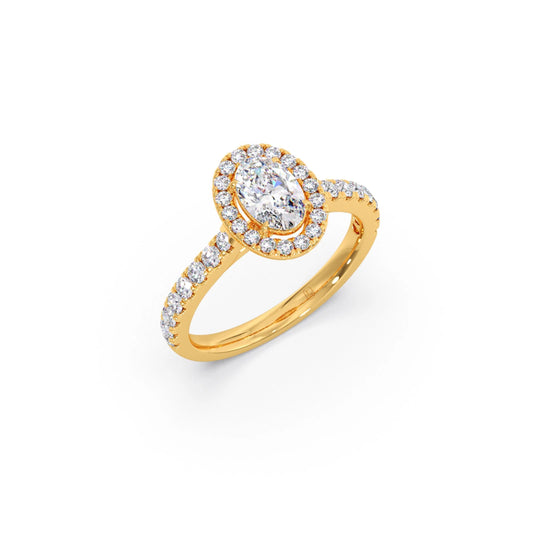 Oval Halo Diamond Engagement Ring