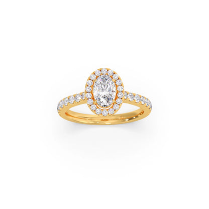 Oval Halo Diamond Engagement Ring