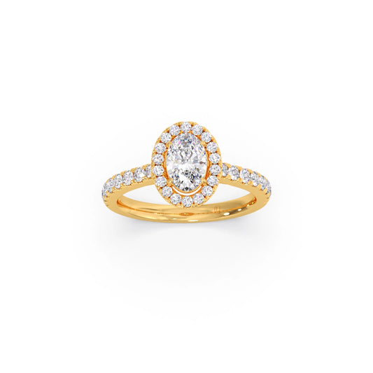 Oval Halo Diamond Engagement Ring