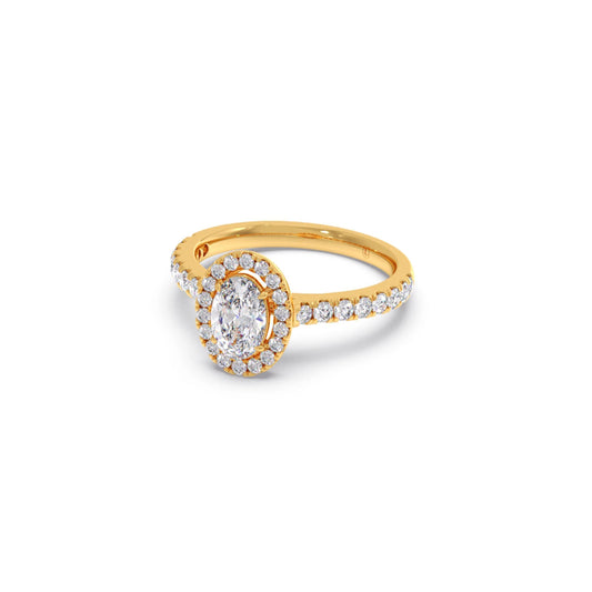 Oval Halo Diamond Engagement Ring