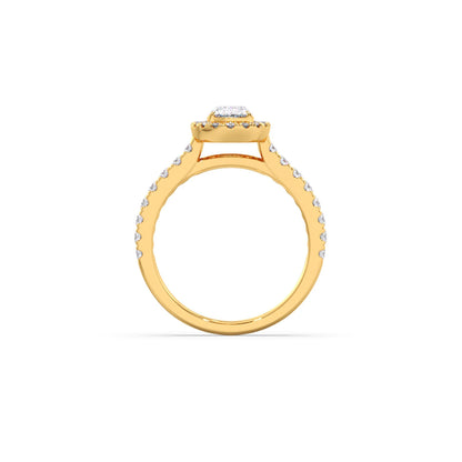 Oval Halo Diamond Engagement Ring