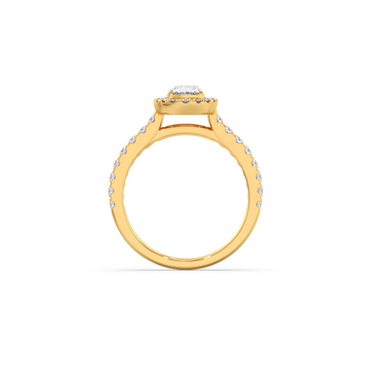 Oval Halo Diamond Engagement Ring